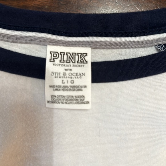 Pink Yankees 3/4 sleeve shirt - Picture 2 of 5